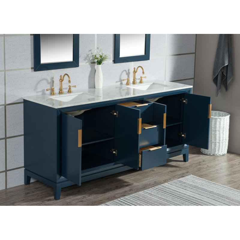 Ivy Bronx Tappahannock 72" Double Bathroom Vanity Set & Reviews Wayfair